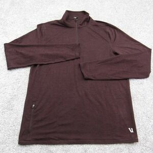 Vuori Ponto Performance 1/2 Zip Pullover Mahogany Heather Mens Small V221